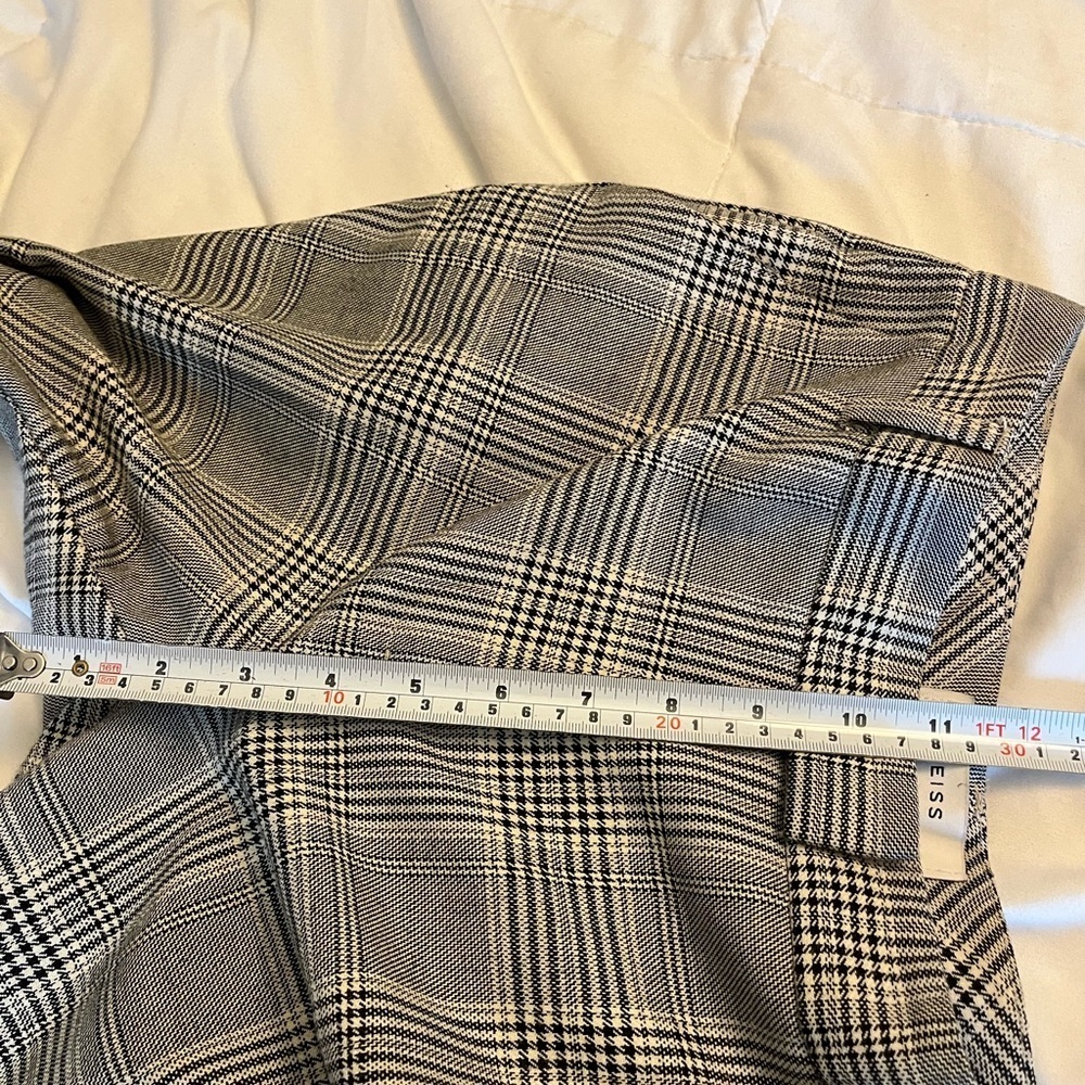 Reiss Plaid Trousers, Ankle length Size 4, office  corporate chic, Grey & Black - Picture 13 of 16